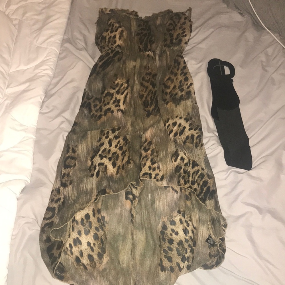 Cheetah print high low dress from self esteem